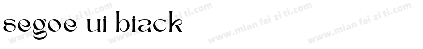 segoe ui biack字体转换